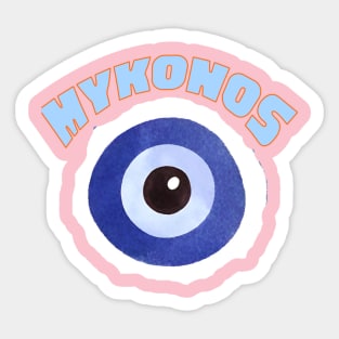 Eye See You in Mykonos Sticker